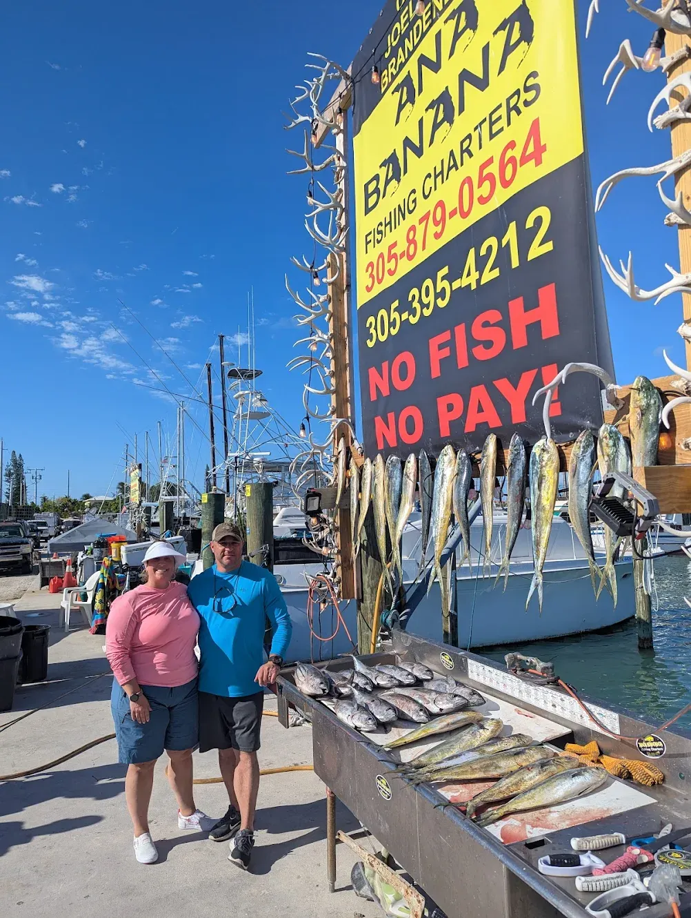 Two anglers fishing outdoors
