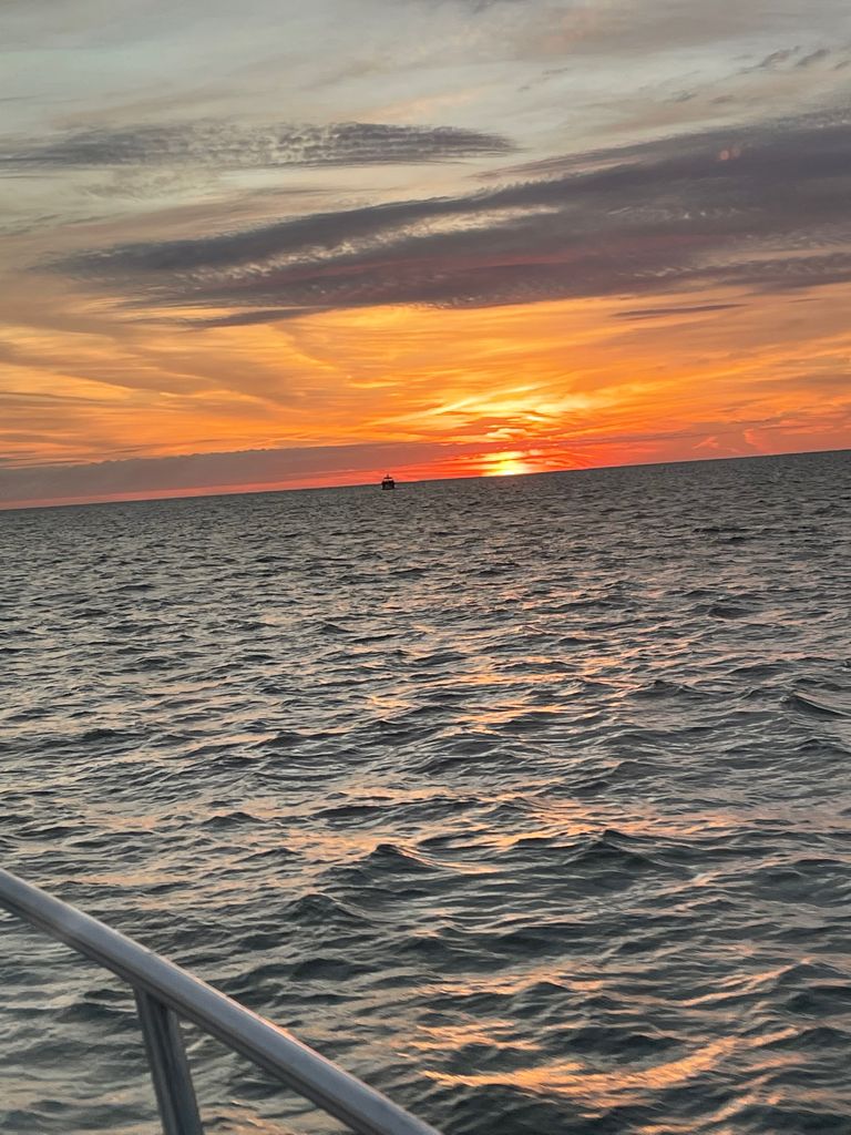 Stunning Sunset in Lake Erie