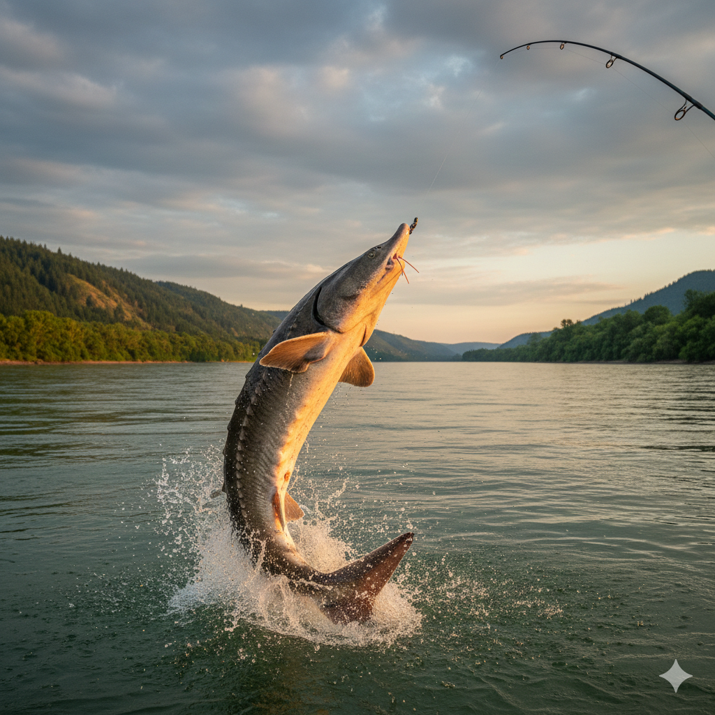 White Sturgeon Fishing JTs NW Guide Columbia River