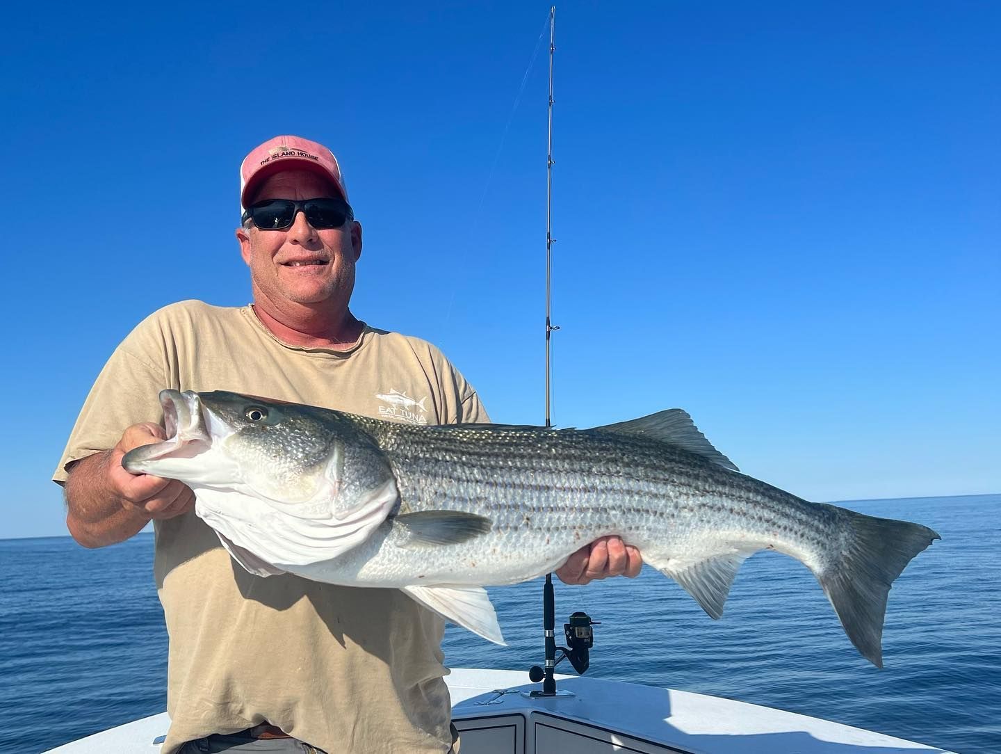 Salt Reaper Charters Noon Striped Bass Trip fishing Inshore