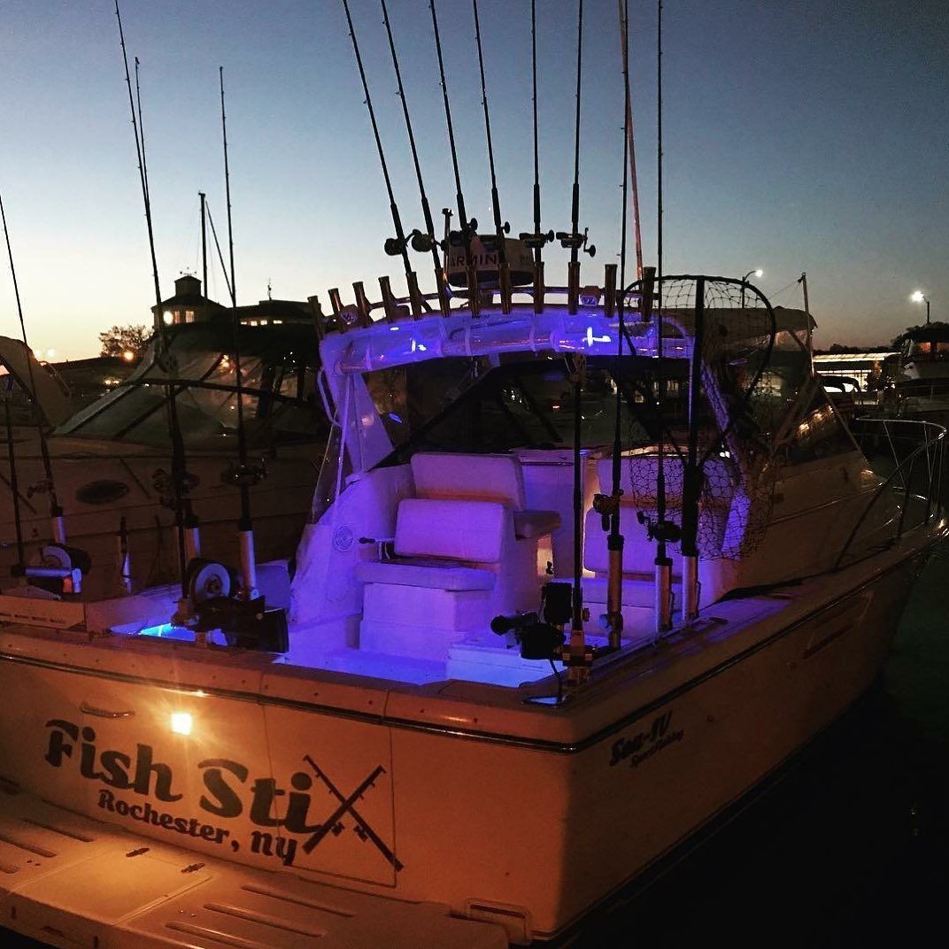 Evening Salmon Fishing Charter Lake Ontario Kent