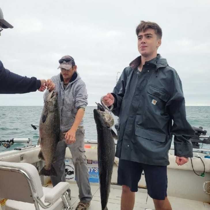 Over The Rail Sportfishing 6 Hour PM Shared Trip Salmon Trout fishing Offshore