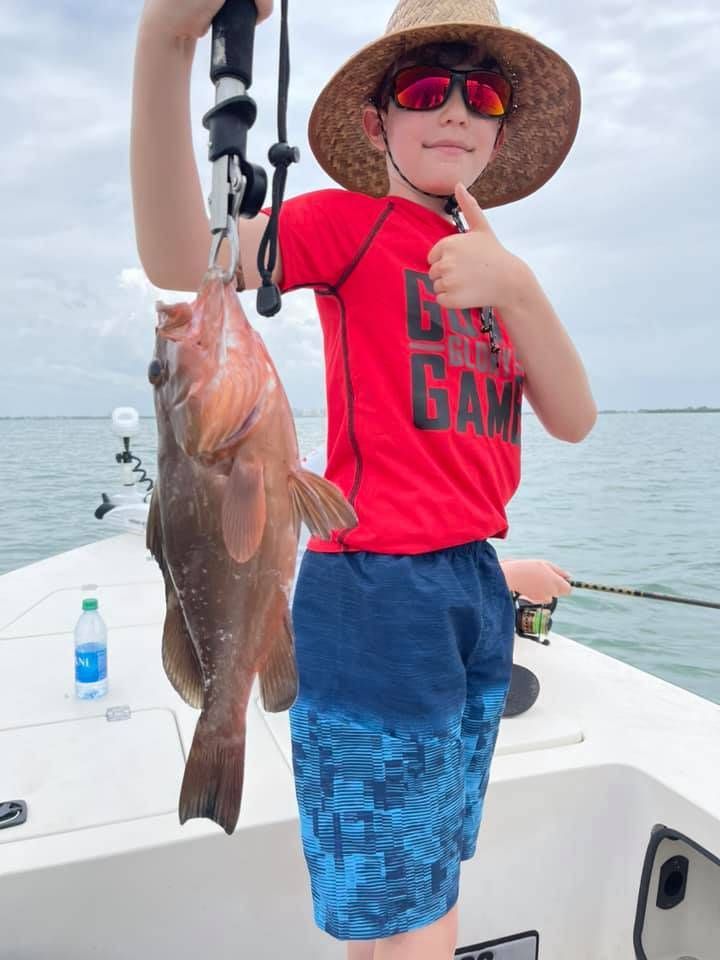 his PB red grouper Sarasota bay 