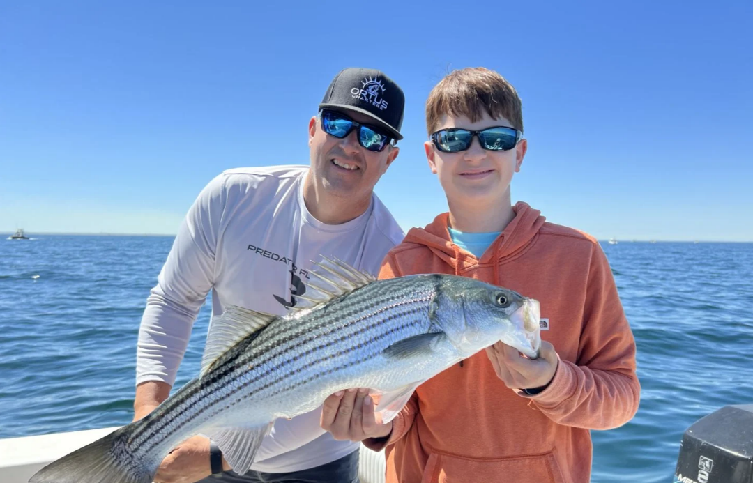 Ortus Charters Charter Fishing Cape Cod | Afternoon Half Day Bass and Bluefish Trip Max of 4 guest fishing Inshore