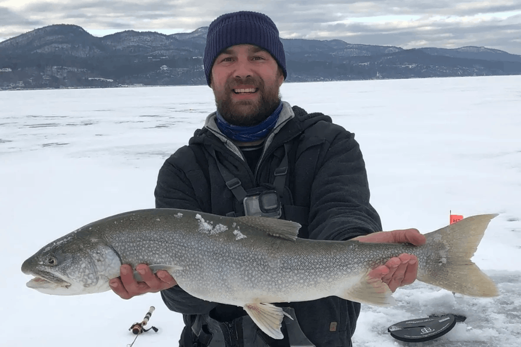 Guidesly - Monster pike catch while ice fishing. Got a 2 for 1