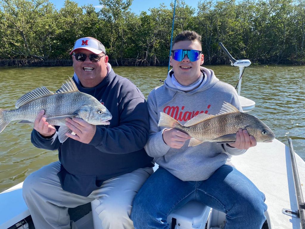 New Smyrna Fishing Guide Trout & Black Drum Fishing Trip in Mosquito Lagoon fishing Inshore