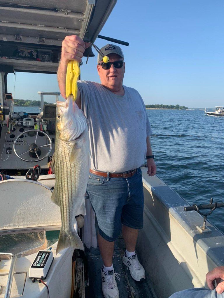 I got this nice Striped Bass! Texoma Fishing Guide