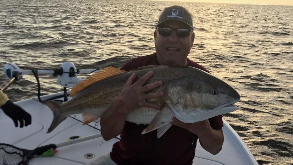 Bull Redfish Reeled from New Bern, NC