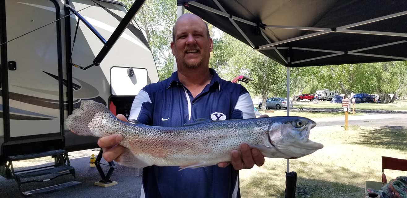 Utah Morning Rainbow Trout Lake Fishing Trip