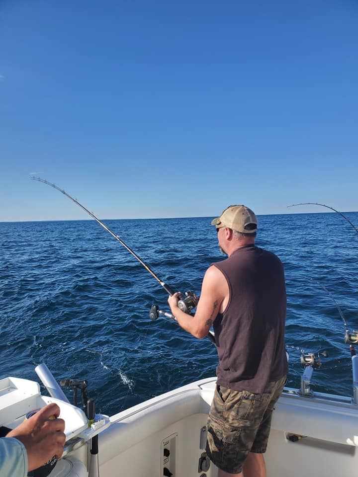 Salmon Fishing in Lake Michigan