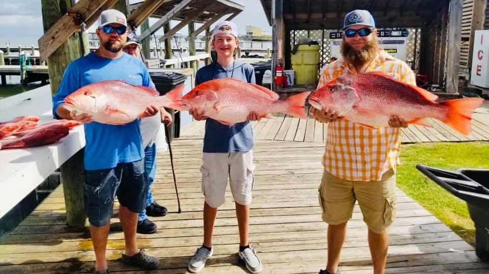 Off the Hook Charters Gulf Coast - Red Snapper Trip fishing Inshore