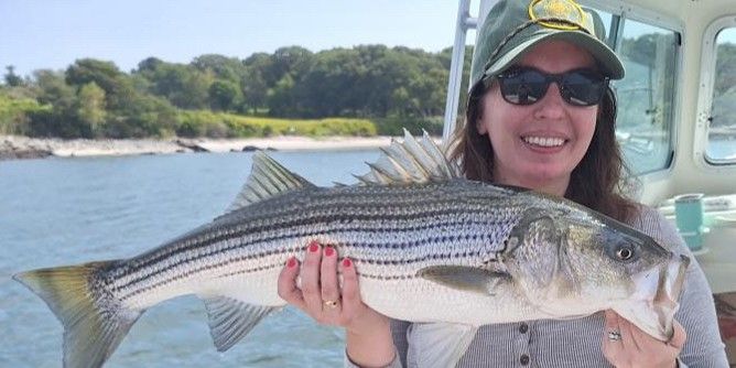 Whiptail Adventures Fishing Charters in Maine | 4 Hour Striped Bass Charter Trip  fishing Inshore