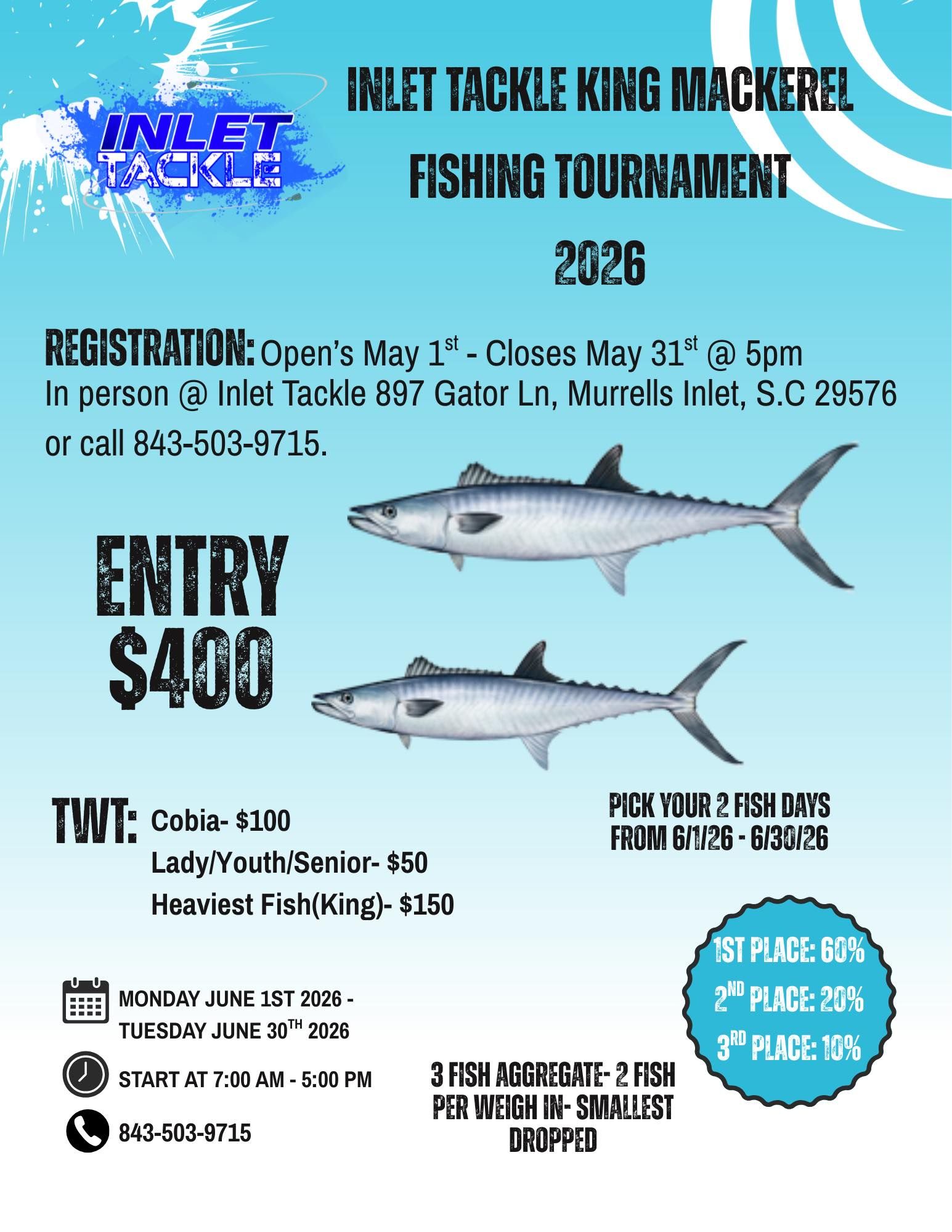 Inlet Tackle’s First King Mackerel Tournament Is On fishing report coverpicture