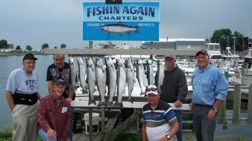 Fishin’ Again Charters Fishing Charter on Lake Michigan | Super Saver (6 person) fishing Lake