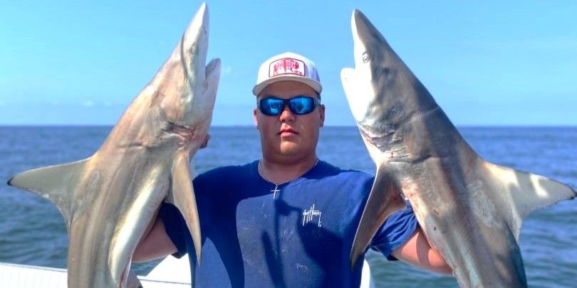 2 Reel Charters Galveston Fishing Charters | Private 8-Hour Full Day Shark Charter Trip fishing Inshore