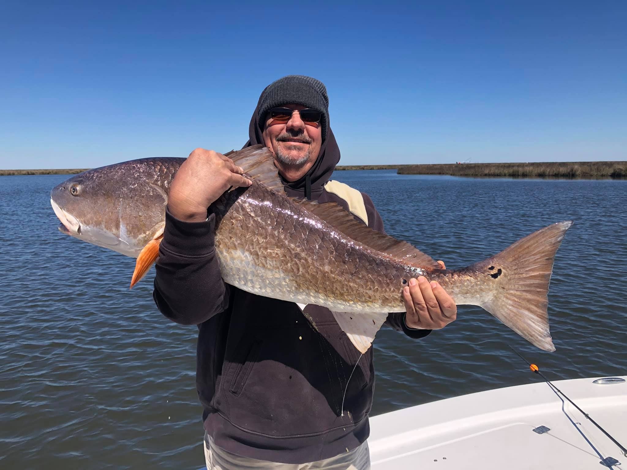 Trophy redfish from New Orleans, LA waters