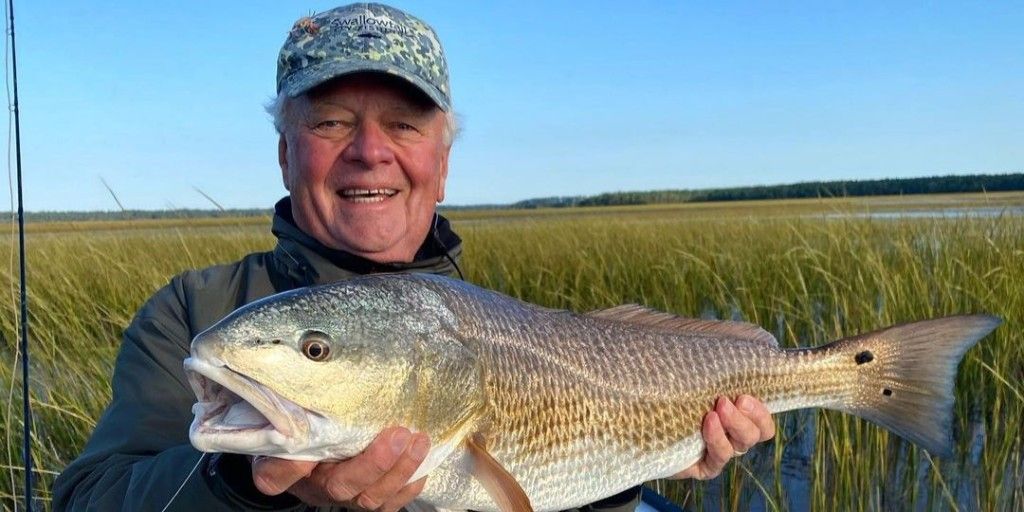 Due South Fishing Expeditions High Tide Redfish Trip in South Carolina  fishing Inshore