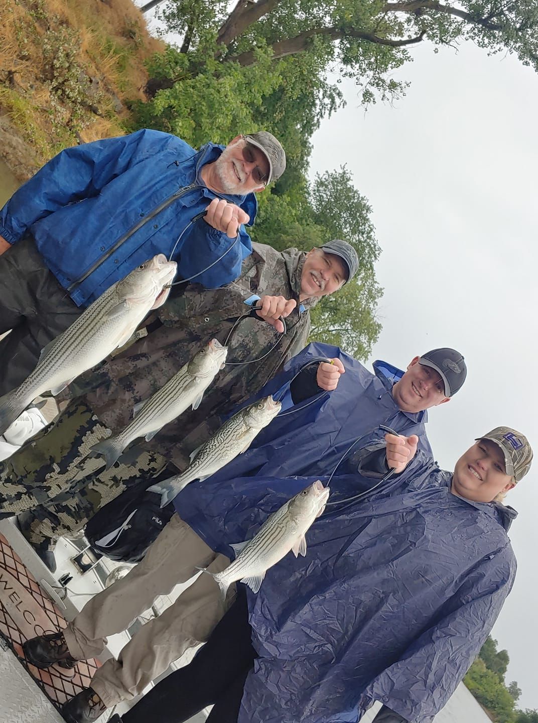 Rainy Day Fishing in Feather River Striper Fish