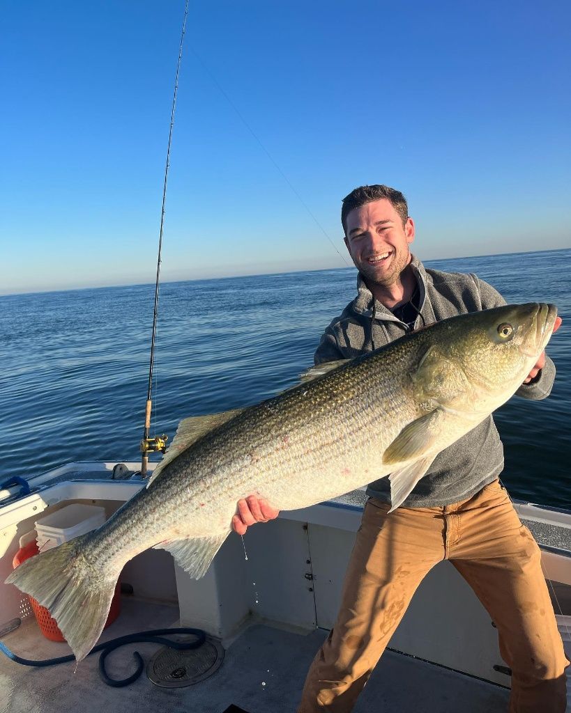 Nearfall Fishing Charters Belmar, NJ Striped Bass Trip (May to June) fishing Inshore