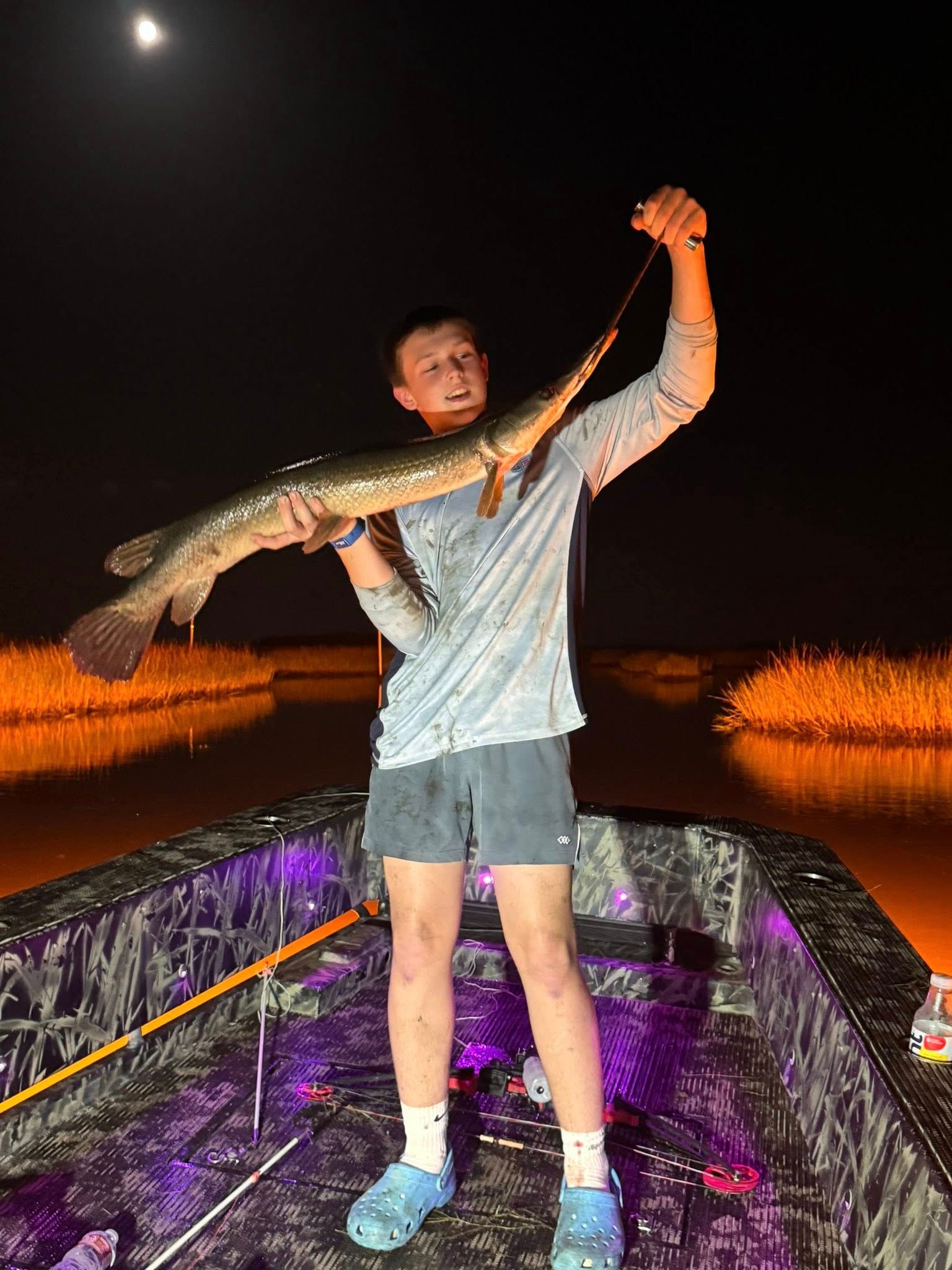 Beginner's Night Bowfishing in Lafitte, Louisiana