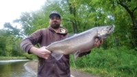 Fishing Buddies Salmon or Steelhead (7 hour) - Michigan River Fishing Charters fishing River 