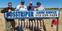 Bosstriper Guide Service Lake Buchanan, TX Fishing Trip fishing Lake 