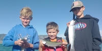 Frisky Fish Outfitters Salmon Fishing and Trout Fishing Trip in Wyoming fishing Lake 