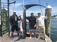 Nearfall Fishing Charters Belmar, NJ Shark Trip (June) fishing Offshore 