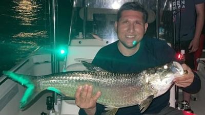 Evening Dock Light Fishing in St. Petersburg, FL 