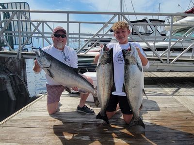 Private Full-Day Lake Michigan Salmon Charter – Catch Guarantee