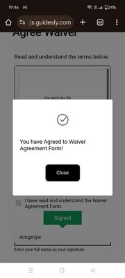 waiver test preview