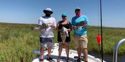 Louisiana Charter Fishing | Full Day Inshore Fishing - 24' Gator Bay