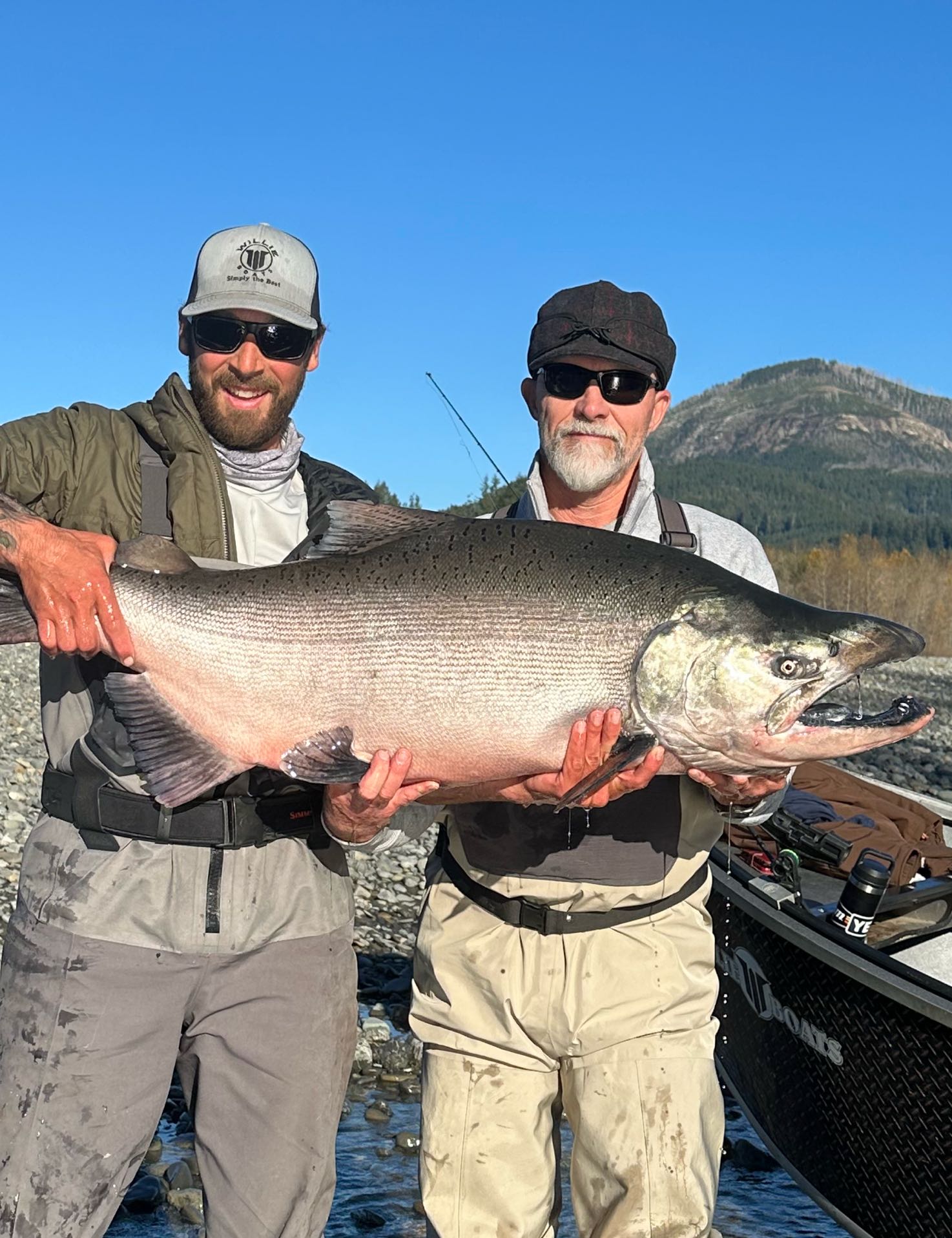 Chinook salmon caught while fishing in Brookings