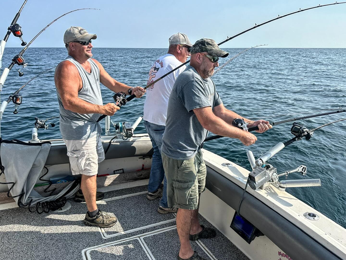 three anglers fishing in Michigan
