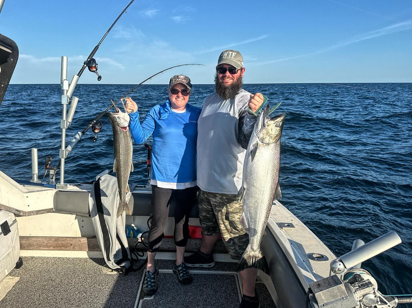 Two Chinook Salmon caught while fishing in MI
