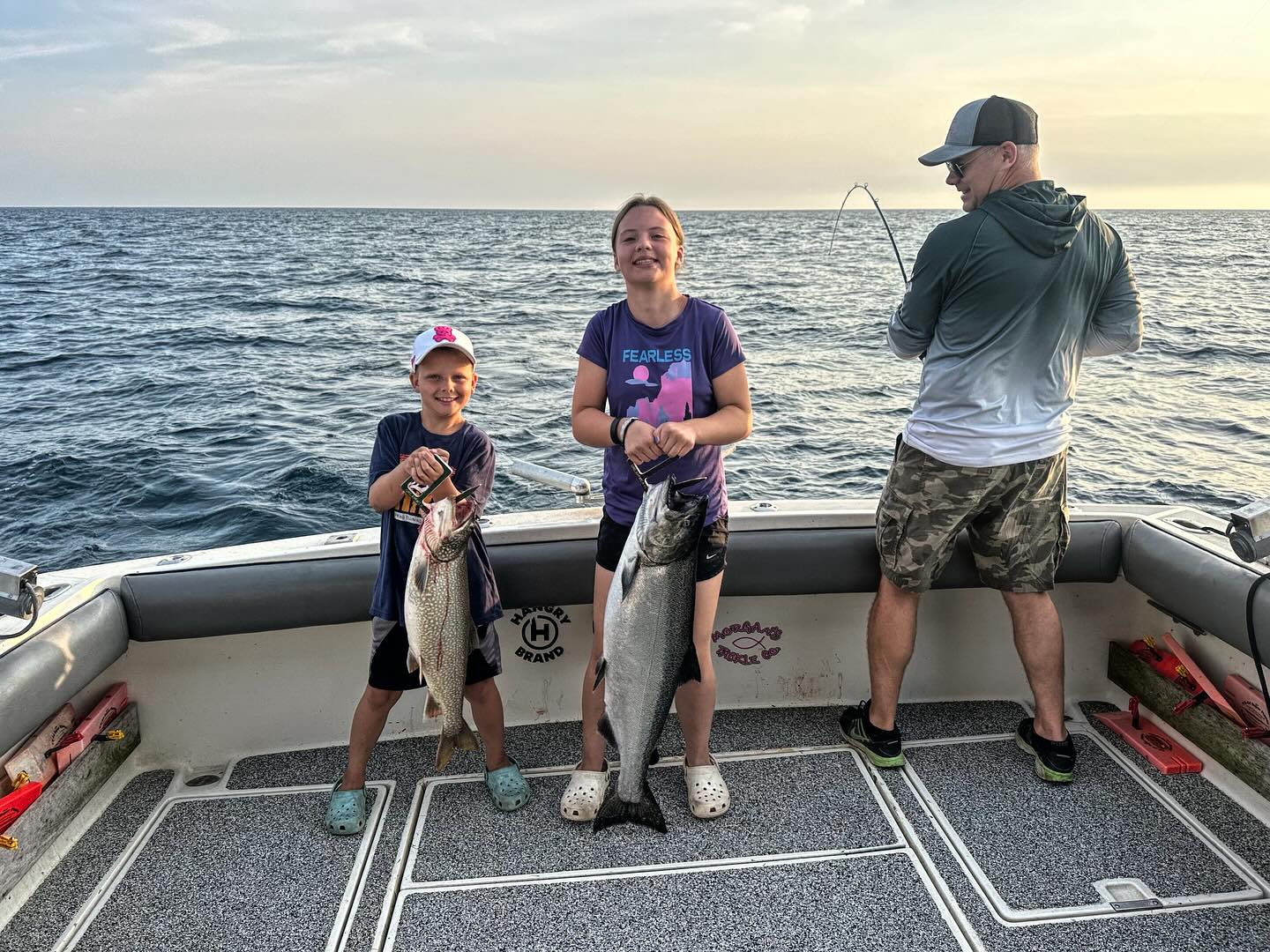 2 Chinook Salmon, fishing at St. Joseph