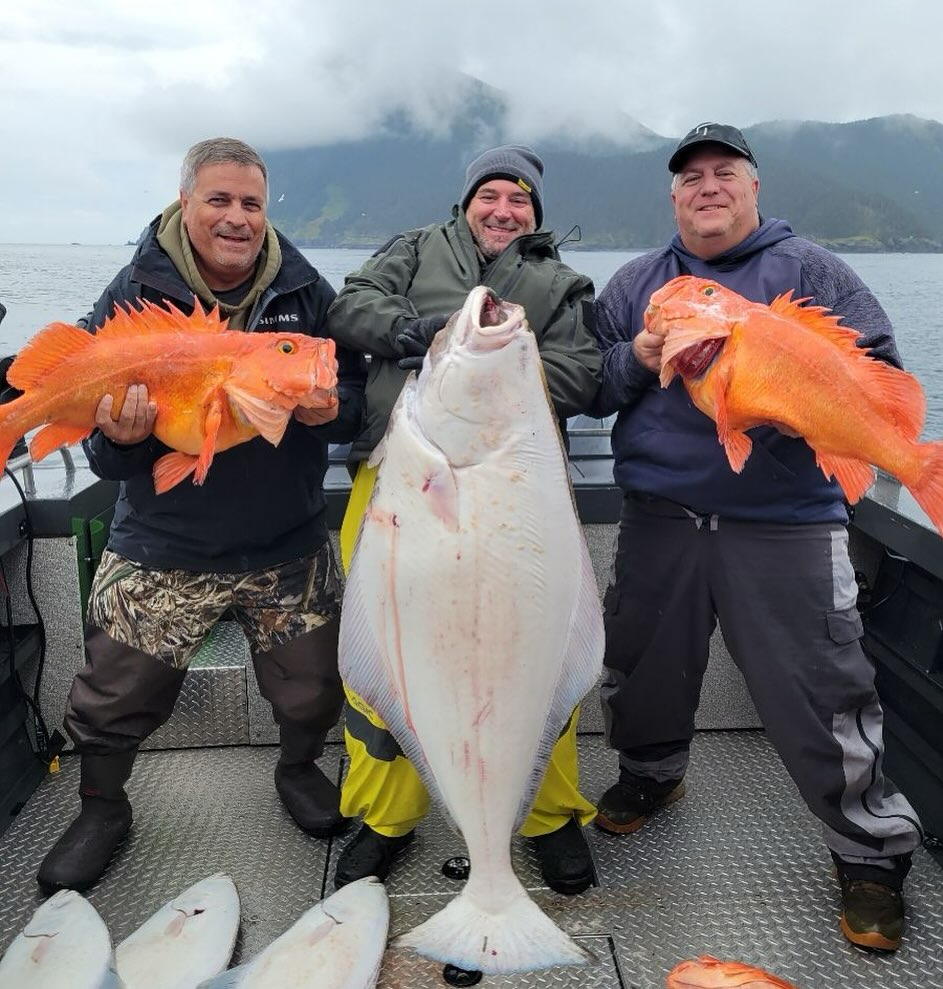 Full day fishing charter boat in Homer Alaska waters targeting halibut, salmon, and rockfish
