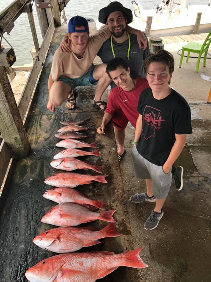 4 people fishing with big fish in LA