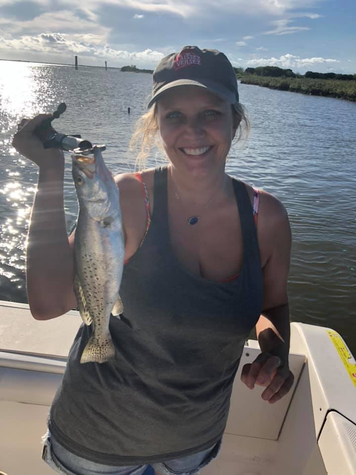 Spotted Weakfish caught while fishing at Grand Isle