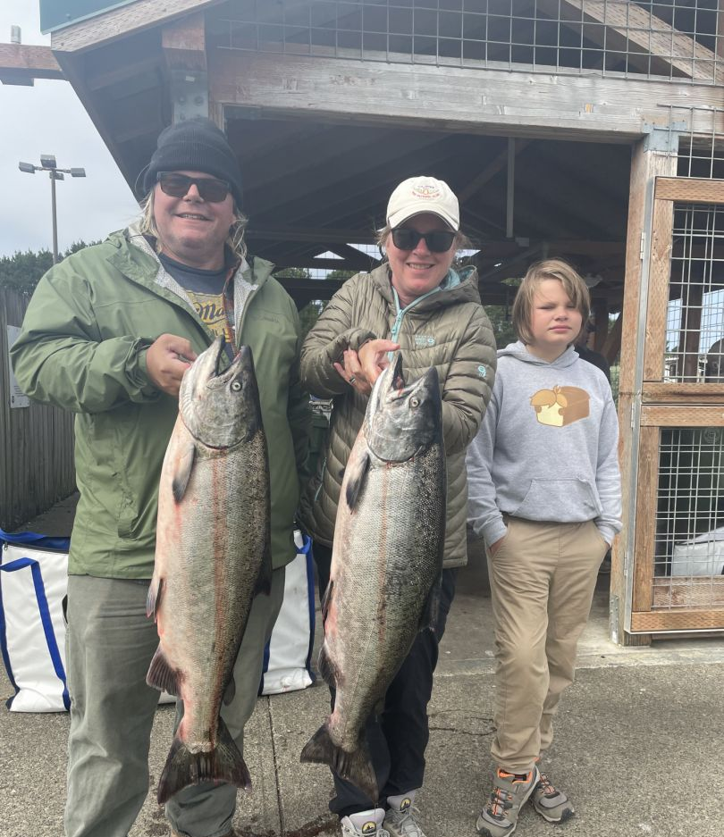 Two Chinook Salmon caught during fishing trip in Eugene