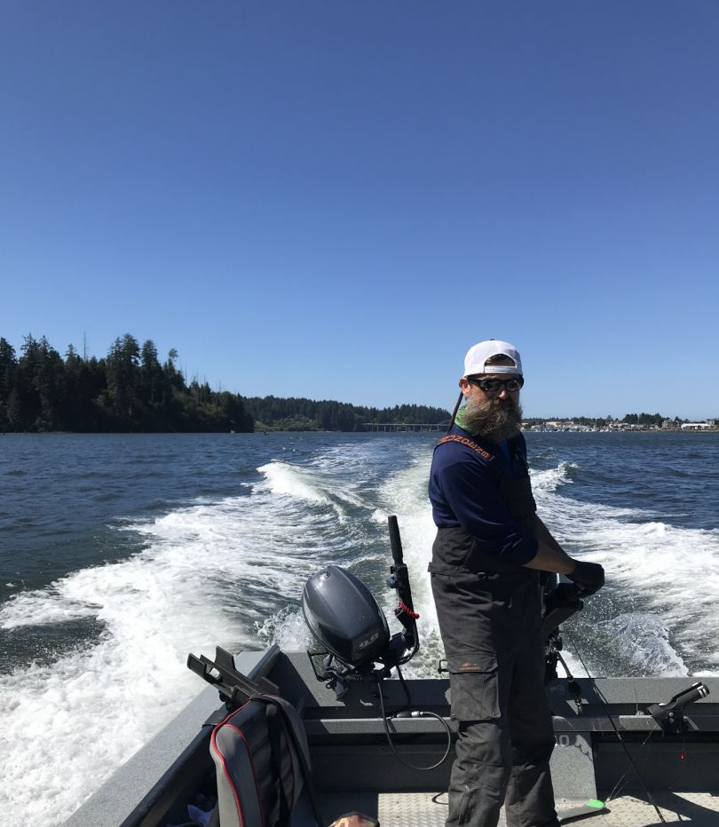 Angler fishing in the great outdoors of OR