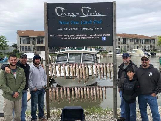 Six anglers fishing in Ohio