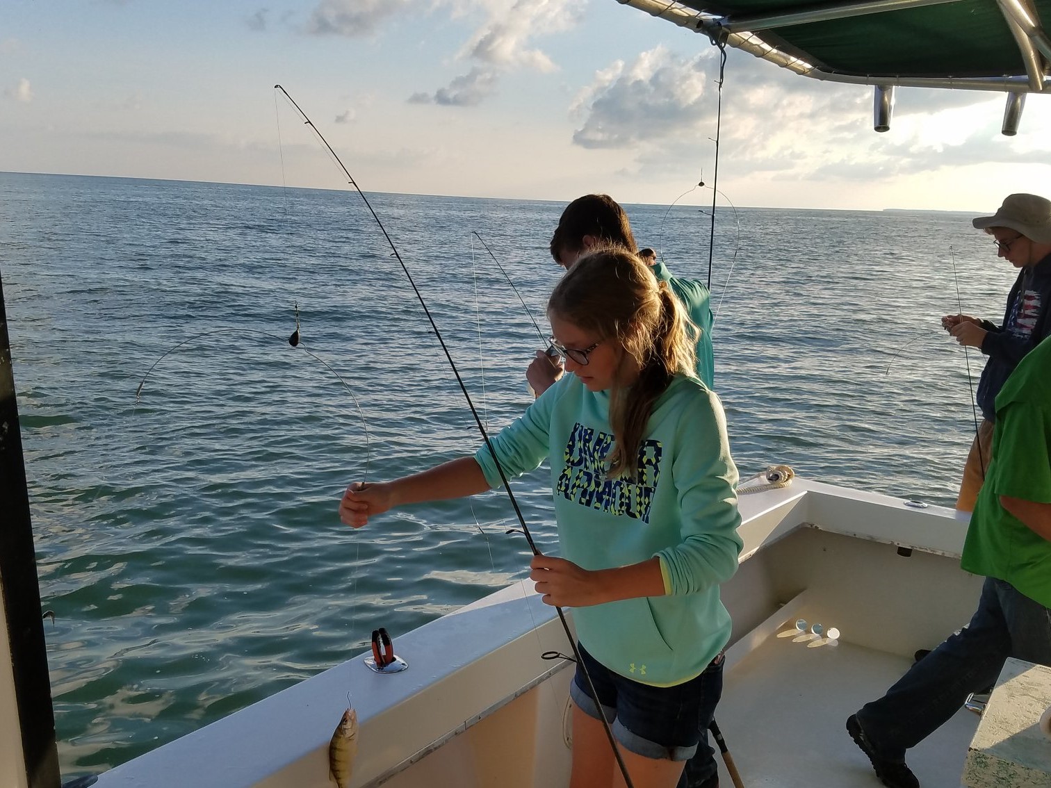 Two people fishing in OH