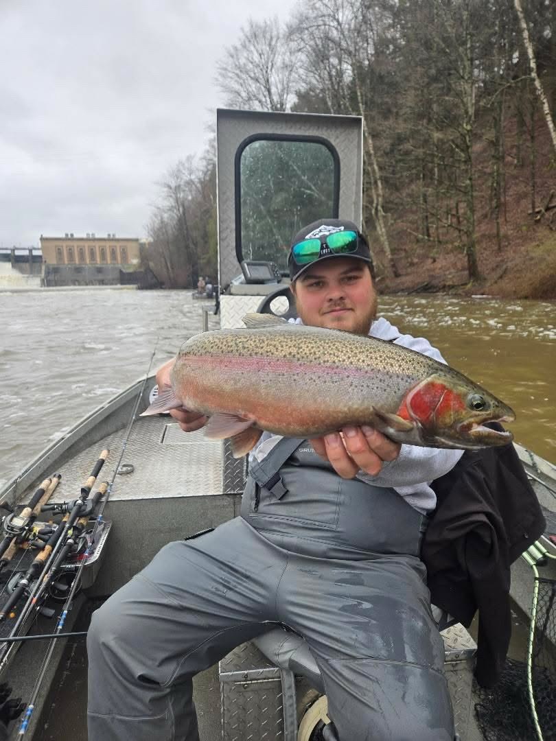 Rainbow trout caught while fishing in Brethren MI