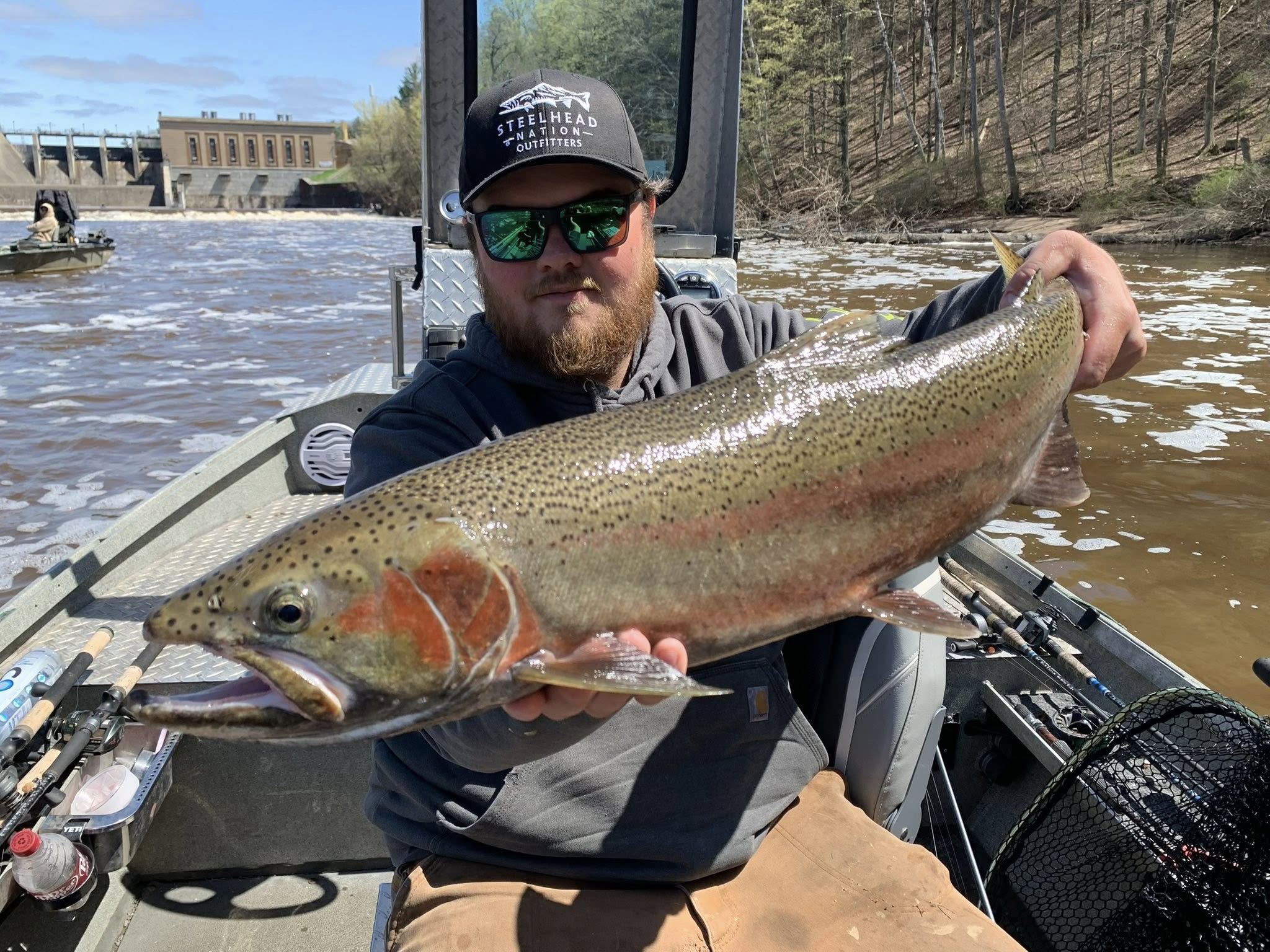 Rainbow trout caught while fishing in Brethren MI
