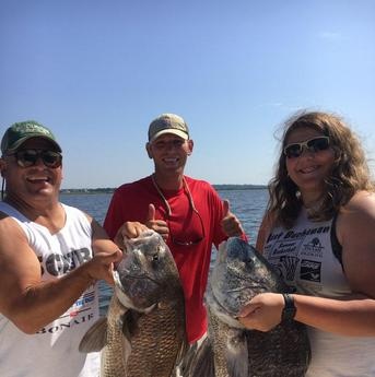 Two black drum fish caught fishing in MS