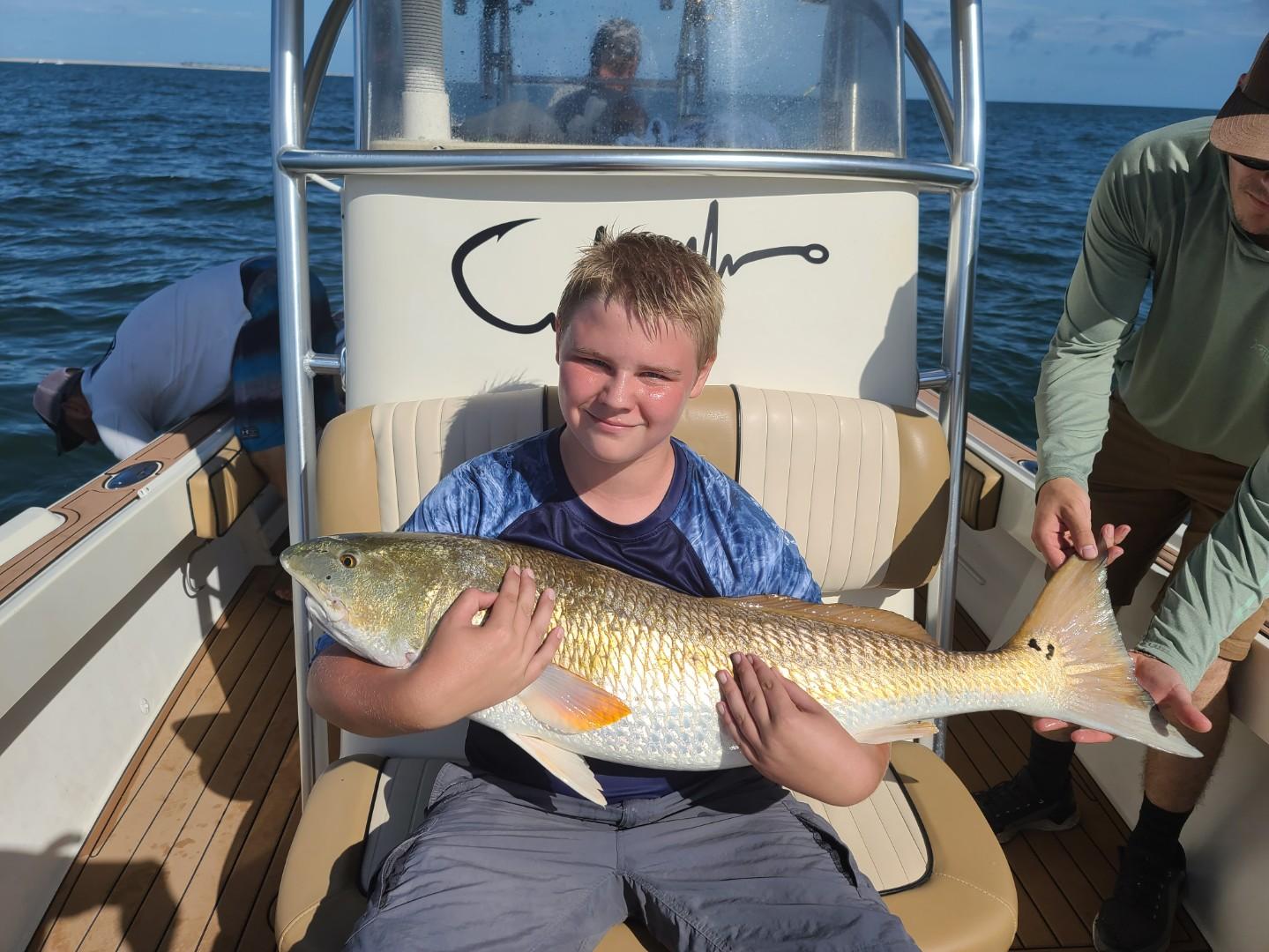 Kid Fishing for Redfish in  OBX