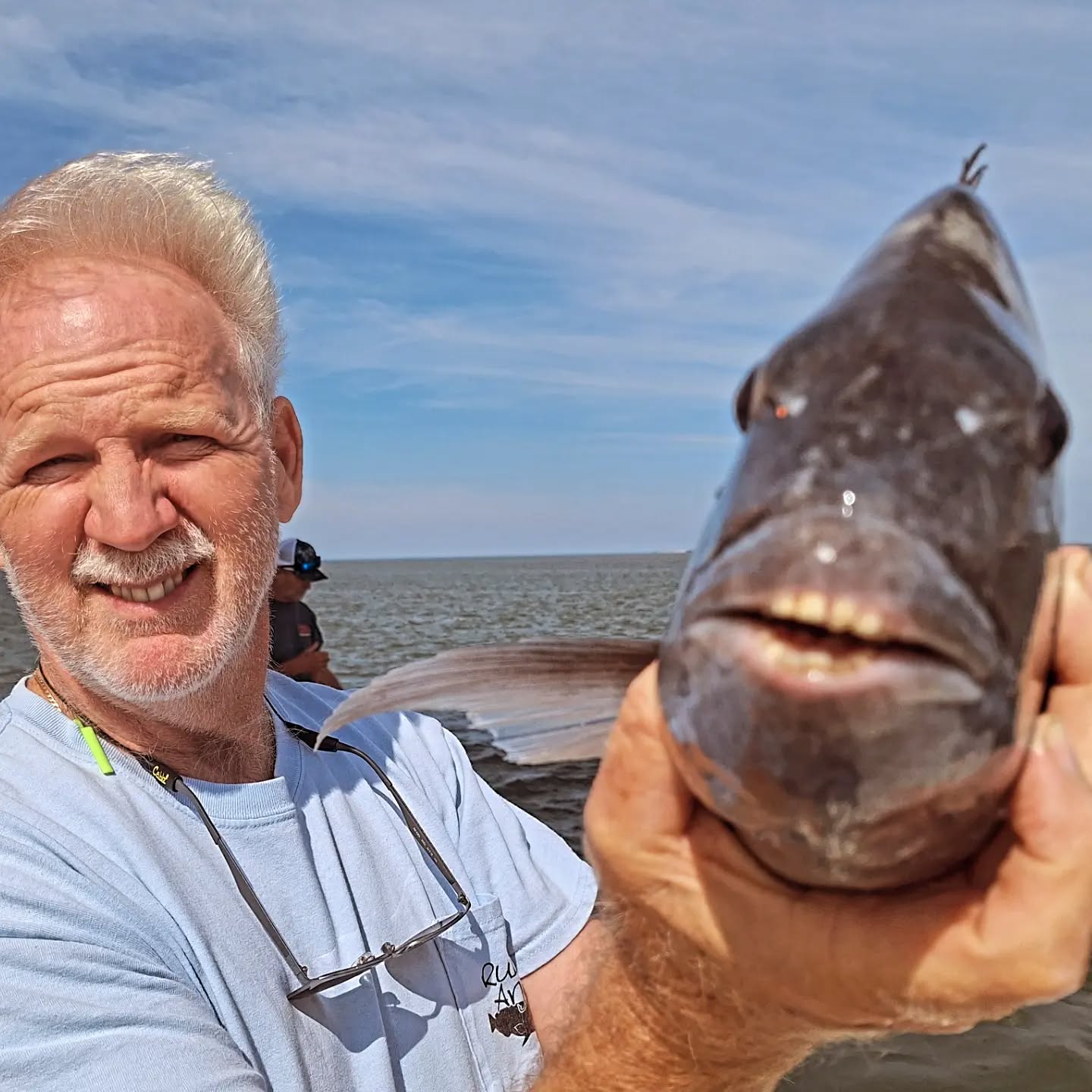Large fish caught during fishing charter in Wanchese NC waters