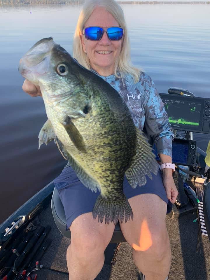White crappie, a 20-inch fish, caught while fishing in Grenada