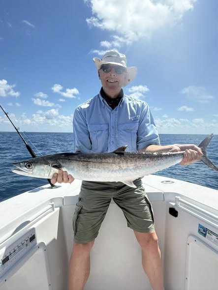 King mackerel catch displayed on fishing boat in Jensen Beach Florida waters